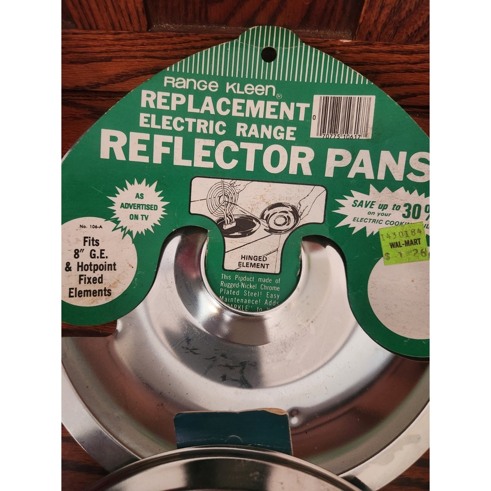 NOS Vintage Lot Stove Reflector Pans Electric Range Made In USA Set Of 6 - Picture 4 of 4
